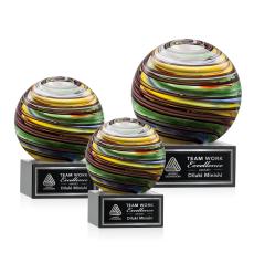 Lunar Spheres on Hancock Black Glass Award - Glass Awards