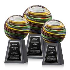 Lunar Spheres on Tall Marble Award - Glass Awards