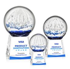 Starburst Full Color Clear on Fortino Base Spheres Glass Award - Glass Awards