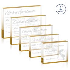 Toledo Gold (Horiz) Rectangle Acrylic Award - Years of Service Awards