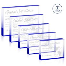 Toledo Blue (Horiz) Rectangle Acrylic Award - Years of Service Awards