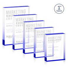 Toledo Blue (Vert) Rectangle Acrylic Award - Years of Service Awards