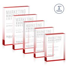 Toledo Red (Vert) Rectangle Acrylic Award - Years of Service Awards