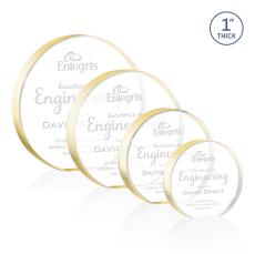 Narita Gold Circle Acrylic Award - Years of Service Awards