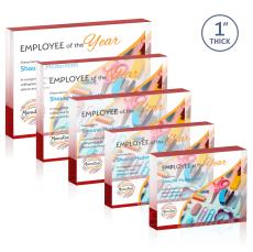Toledo Full Color Red (Horiz) Rectangle Acrylic Award - Years of Service Awards