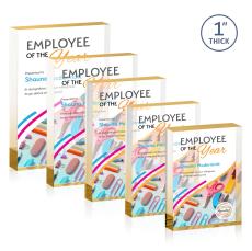Toledo Full Color Gold (Vert) Rectangle Acrylic Award - Years of Service Awards