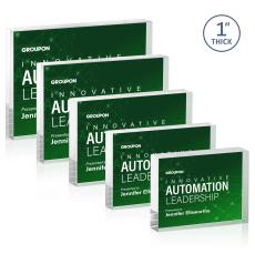Toledo Full Color Double Sided Clear (Horiz) Rectangle Acrylic Award - Years of Service Awards