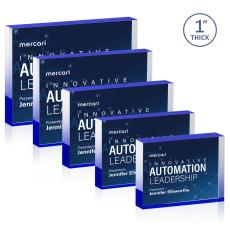 Toledo Full Color Double Sided Blue (Horiz) Rectangle Acrylic Award - Years of Service Awards