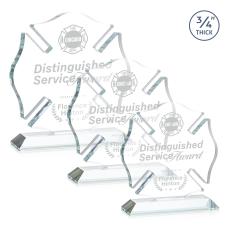 Maltese Cross Clear Abstract / Misc Crystal Award - Award Shapes
