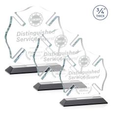 Maltese Cross Black Abstract / Misc Crystal Award - Award Shapes