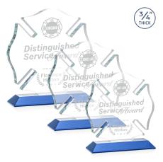 Maltese Cross Blue Abstract / Misc Crystal Award - Award Shapes