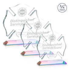 Maltese Cross Prismatic Abstract / Misc Crystal Award - Award Shapes
