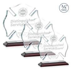Maltese Cross Rosewood Abstract / Misc Crystal Award - Eco Friendly Awards