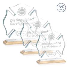 Maltese Cross/White Abstract / Misc Bamboo Award - Award Plaques