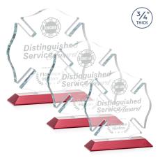 Maltese Cross Red Abstract / Misc Crystal Award - Award Shapes