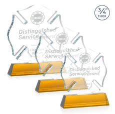 Maltese Cross on Newhaven - Amber - Award Shapes