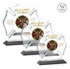 Maltese Cross Full Color Black Abstract / Misc Crystal Award - Newest Additions