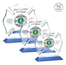 Maltese Cross Full Color Blue Abstract / Misc Crystal Award - Newest Additions
