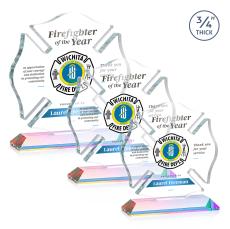 Maltese Cross Full Color Prismatic Abstract / Misc Crystal Award - Newest Additions