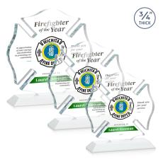 Maltese Cross Full Color White Abstract / Misc Crystal Award - Newest Additions