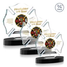 Maltese Cross Full Color Black on Alberton Abstract / Misc Crystal Award - Newest Additions