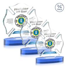 Maltese Cross Full Color Sky Blue on Alberton Abstract / Misc Crystal Award - Newest Additions