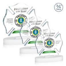 Maltese Cross Full Color White on Alberton Abstract / Misc Crystal Award - Newest Additions