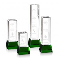 Employee Gifts - Robson Green on Base Obelisk Crystal Award