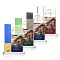 Jovita Add-a-Block Full Color Gold Rectangle Crystal Award - Newest Additions