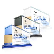 Castlewood Add-a-Block Full Color Gold Crystal Award - Newest Additions