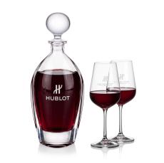 Langara Decanter & Laurent Wine - Etched Barware