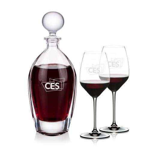 Corporate Recognition Gifts - Etched Barware - Langara Decanter & RIEDEL Extreme Wine