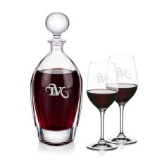Langara Decanter & RIEDEL Oenologue Wine - Etched Barware