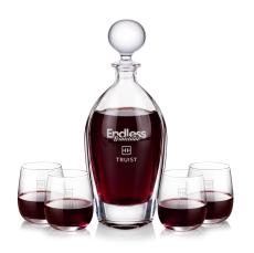 Langara Decanter & Crestview Stemless Wine - Etched Barware