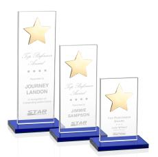 Dallas Blue/Gold Star Crystal Award - Service Awards