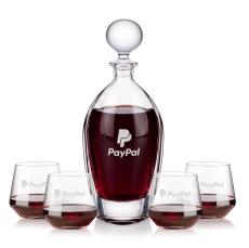 Langara Decanter & Tucson Stemless Wine - Etched Barware