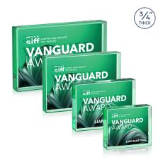 Verona Paperweight Full Color Double Sided - Emerald - Years of Service Awards