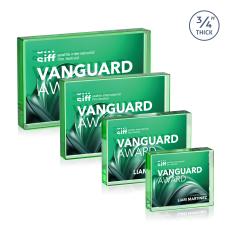 Verona Paperweight Full Color Double Sided - Green - Years of Service Awards