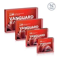 Verona Paperweight Full Color Double Sided - Red - Employee Awards