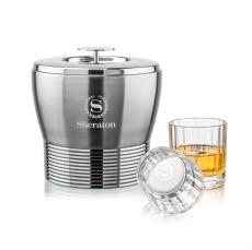 Genoa Ice Bucket & Cristaux On-the-Rocks - Etched Barware