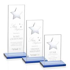 Dallas Sky Blue/Silver Star Crystal Award - Service Awards