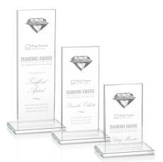 Bayview Gemstone Diamond  Obelisk Crystal Award - Diamond Awards