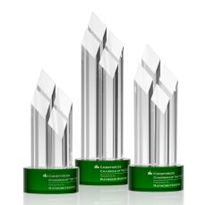 Overton Green Obelisk Crystal Award - Glass Awards