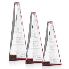 Belize Optical/Red Obelisk Crystal Award - Crystal Awards