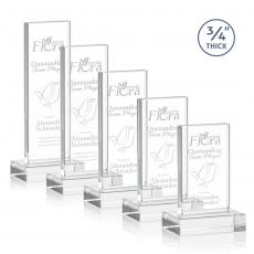 Employee Gifts - Hathaway Clear Rectangle Crystal Award