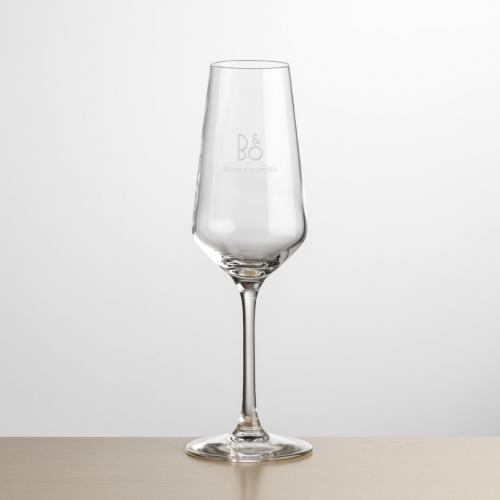 Corporate Gifts, Recognition Gifts and Desk Accessories - Etched Barware - Mandelay Flute - Deep Etch