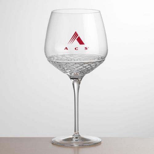 Corporate Gifts, Recognition Gifts and Desk Accessories - Etched Barware - Wine Glasses - Naselle Burgundy Wine - Imprinted