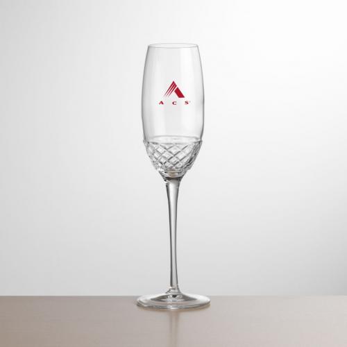 Corporate Gifts, Recognition Gifts and Desk Accessories - Etched Barware - Naselle Flute - Imprinted