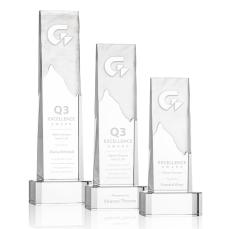 Rushmore Clear on Base Obelisk Crystal Award - Mountain Awards