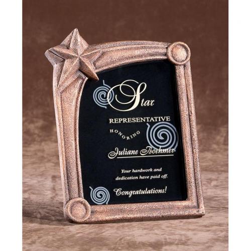 Corporate Awards - Closeout Corporate Awards - Sandy Star Cast Frame with Shooting Star